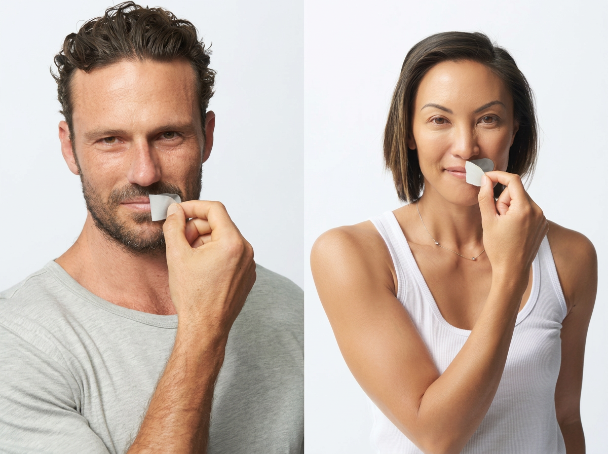 Lip and beard friendly adhesive